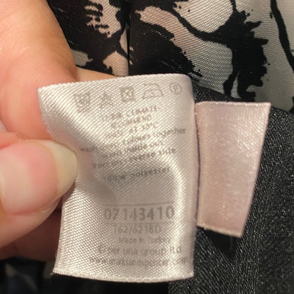 Per Una Blue and Black Floral Midi Dress Size 18 - Picture 9 of 9